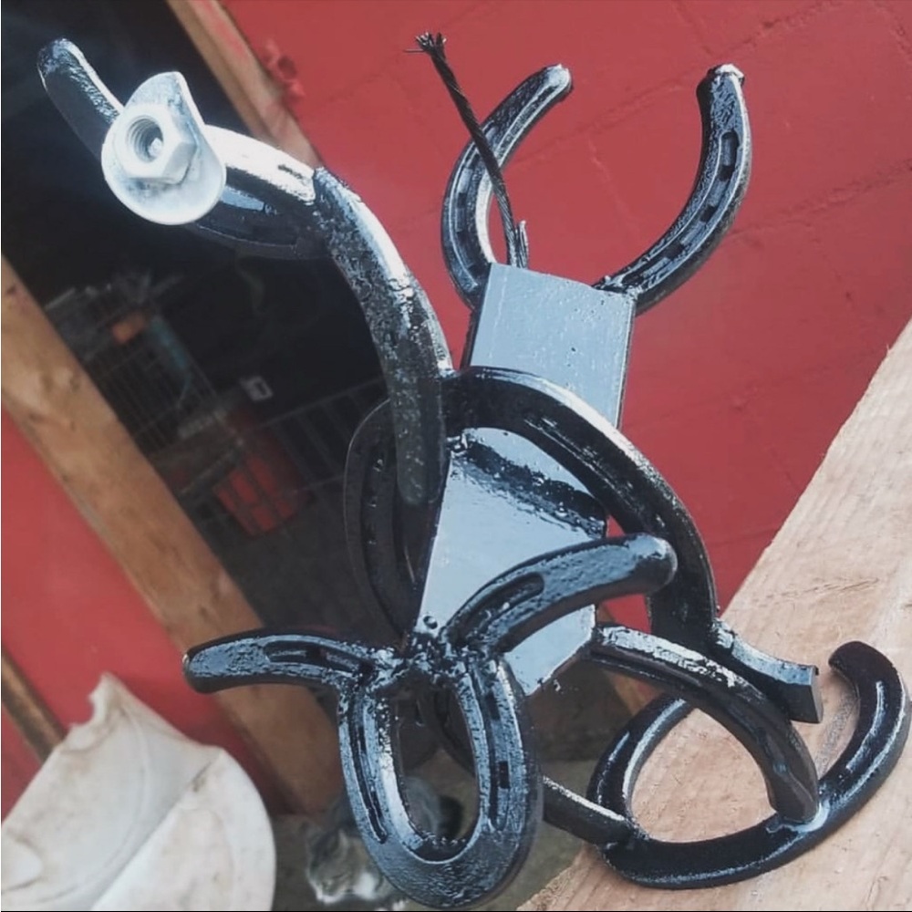 Metal Horseshoe Sculpture